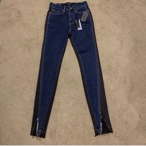 Two tone high waisted jeans